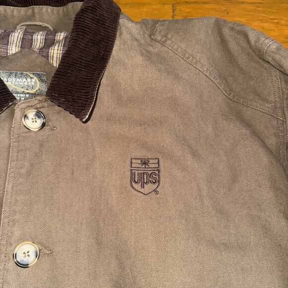 Vintage UPS Employee Costume Jacket Blanket Lined Chore Jacket Corduroy - Picture 4 of 11